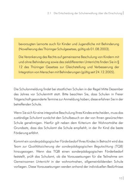 Elternratgeber Schulbegleitung in ThÃ¼ringen (PDF) - Die IBS GmbH