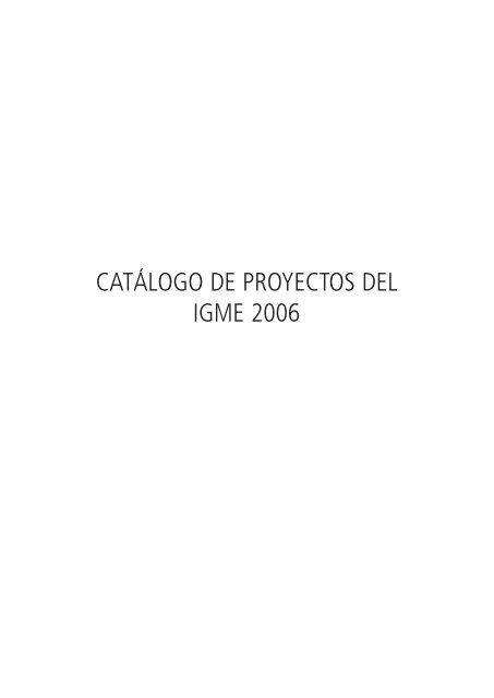 2006 - Instituto GeolÃ³gico y Minero de EspaÃ±a