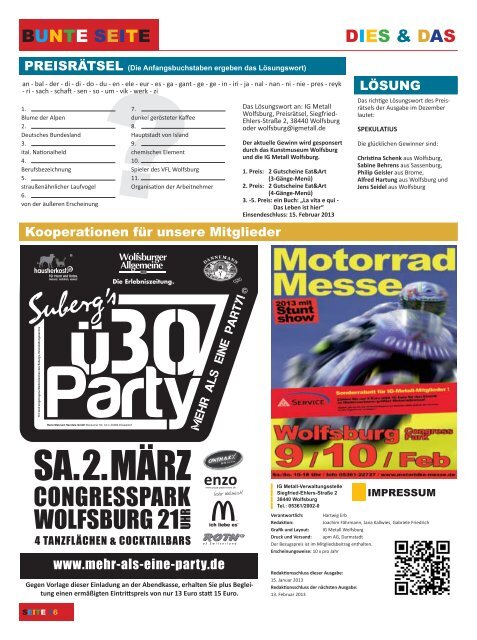 MAGAZIN - IG Metall Wolfsburg