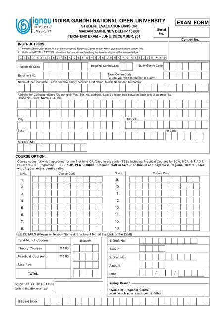 exam-form-ignou