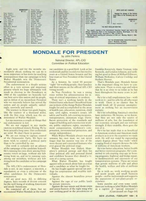 1984-02 February IBEW Journal.pdf - International Brotherhood of ...