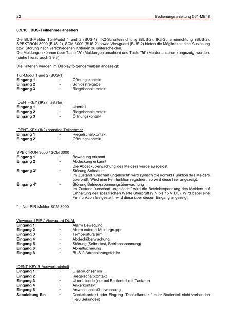 Honeywell - Einbruchmelderzentrale 561-MB48 - Bedienung (PDF)