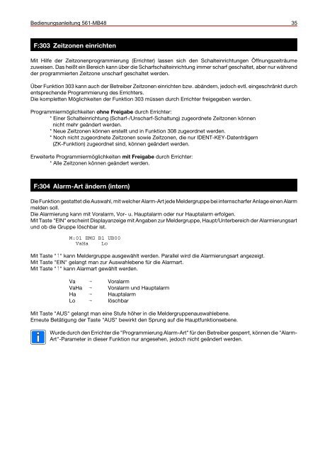 Honeywell - Einbruchmelderzentrale 561-MB48 - Bedienung (PDF)