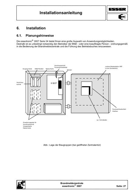 Brandmelderzentrale Essertronic 3007 - IGS-Industrielle ...