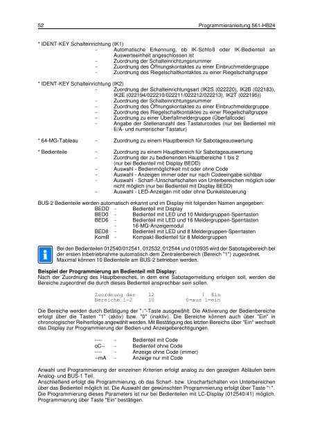 Einbruchmelderzentrale 561-HB48 - IGS-Industrielle ...