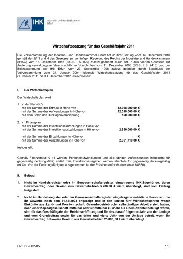 INDUSTRIE- UND HANDELSKAMMER ERFURT - IHK Erfurt