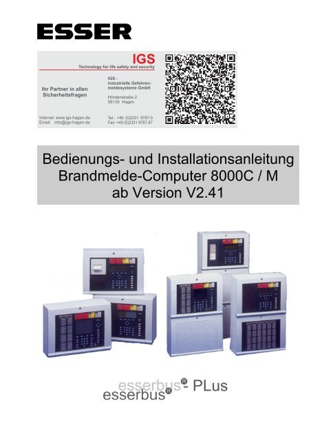 Brandmeldecomputer 8000C und 8000M - IGS-Industrielle ...