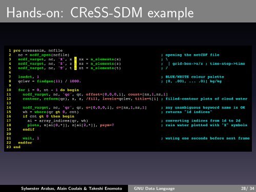 GNU Data Language (GDL) a free and open-source implementation ...