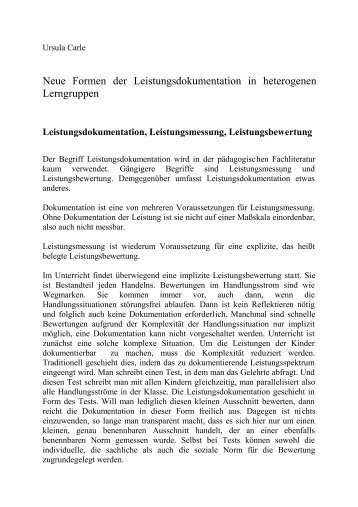 Moderne Formen der Leistungsdokumentation