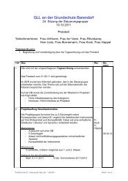 Protokoll der Steuerungsgruppe vom 10.10.2011 - Die Grundschule ...