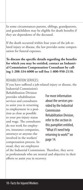 Idaho Workers' Compensation - the Idaho Industrial Commission ...