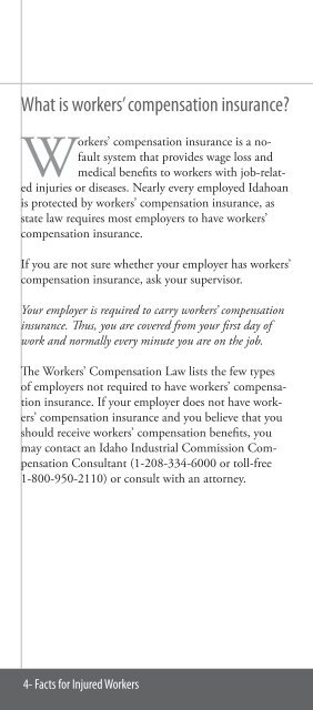 Idaho Workers' Compensation - the Idaho Industrial Commission ...