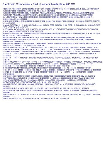 Electronic Components Part Numbers Available at iiiC.CC