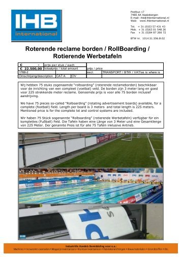 Roterende reclame borden / RollBoarding ... - IHB International