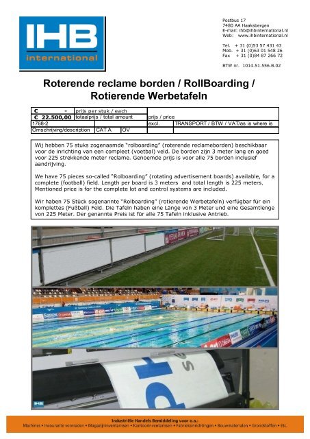 Roterende reclame borden / RollBoarding ... - IHB International