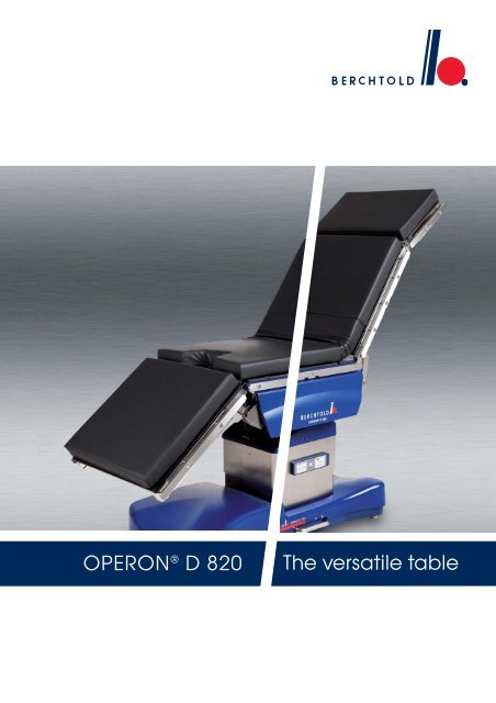 The versatile table OPERON® D 820