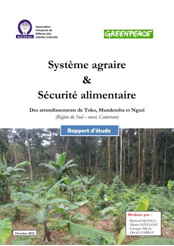 Système agraire & Sécurité alimentaire Des ... - Greenpeace