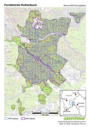 Karten Baumbestand Spessart - Greenpeace