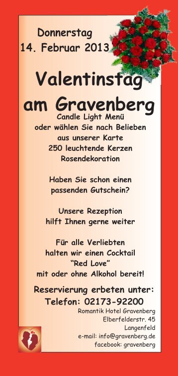 Valentinstag Flyer2013.cdr - Romantik Hotel Gravenberg