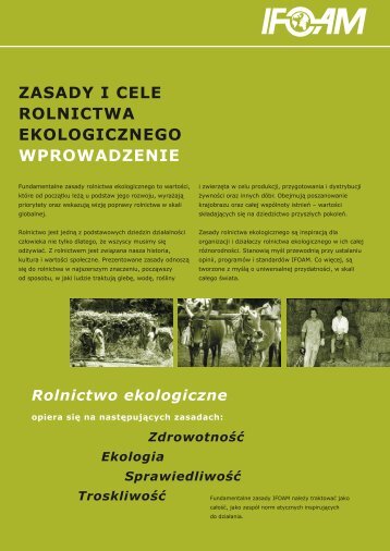 zasady i cele rolnictwa ekologicznego wprowadzenie - ifoam