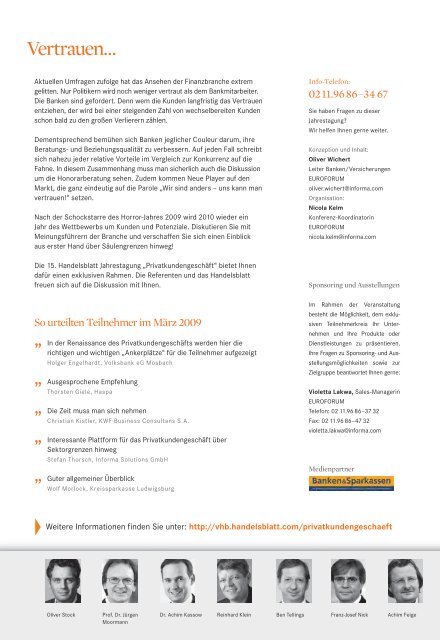 Privatkundengeschäft. - IIR Deutschland GmbH