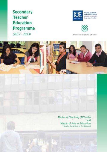 Secondary Teacher Education Programme - The Institute of Ismaili ...