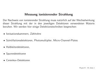 Messung ionisierender Strahlung