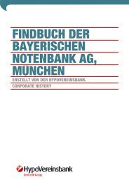 Bayerische Notenbank AG, München - Geschichte - HypoVereinsbank