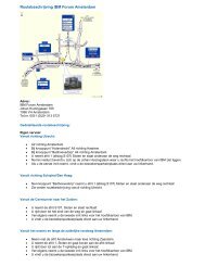 Routebeschrijving IBM Forum Amsterdam