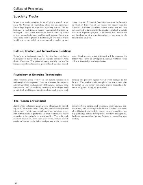 Undergraduate Bulletin - Illinois Institute of Technology