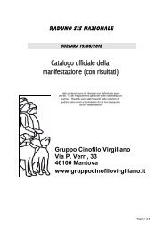 Catalogo ufficiale della manifestazione (con risultati)