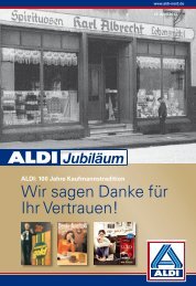 Wir sagen Danke für Ihr Vertrauen! - ALDI Nord