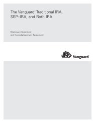 The Vanguard Traditional IRA, SEP-IRA, and Roth IRA Disclosure ...