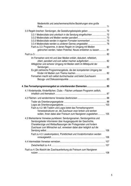 Fördert Fernsehen Medienkompetenz? - KOBRA - Universität Kassel