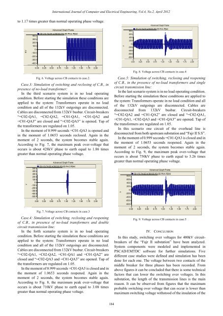 Evaluation of Switching Over Voltages on High Voltage Circuit - ijcee