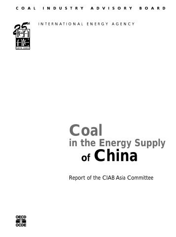 Coal in the Energy Supply of China - IEA