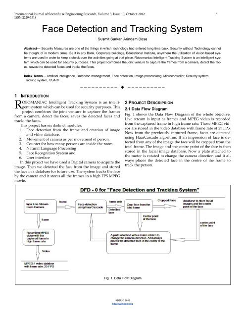 Face Detection and Tracking System - International Journal of ...