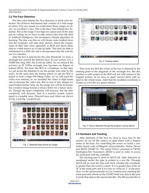 Face Detection and Tracking System - International Journal of ...