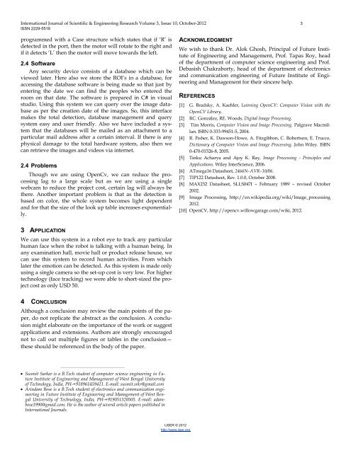 Face Detection and Tracking System - International Journal of ...