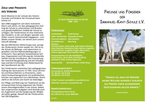 IKS-FÃ¶rderverein-Flyer (pdf) - Immanuel-Kant-Schule RÃ¼sselsheim