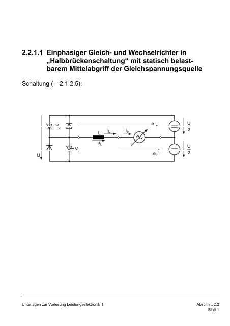 2 2 1 1 Einphasiger Gleich Und Wechselrichter In