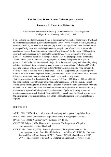 SemPrag03.Progr.pdf - Institut für Linguistik/Germanistik - Universität ...