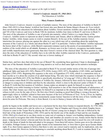 Gower's "Confessio Amantis" IV, 1963-2013 - Illinois Medieval ...