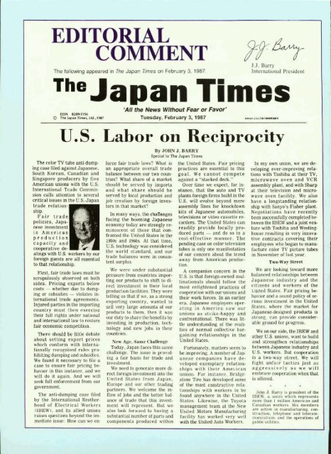 1987-03 March IBEW Journal.pdf - International Brotherhood of ...