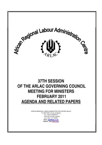37th session of the arlac governing council meeting for ministers ...