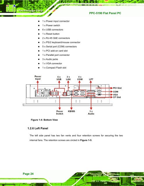 PPC-5190 User Manual - iEi