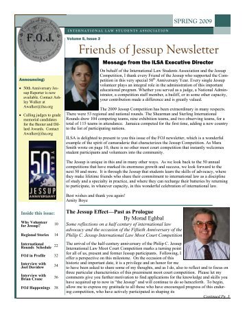 Friends of Jessup Newsletter - International Law Students Association