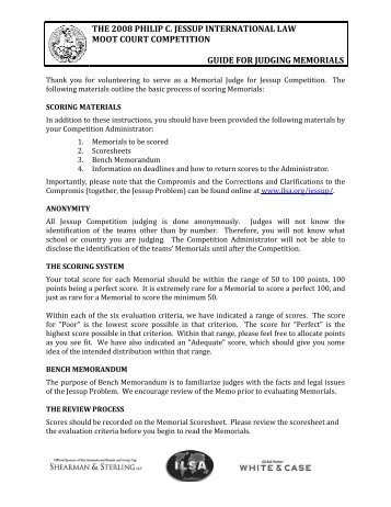 the 2008 philip c. jessup international law moot court competition ...