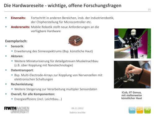 Roboter - IMA,ZLW & IfU - RWTH Aachen University