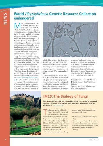 Crisis - World Phytophthora and Oomycete Genetic Resource ...